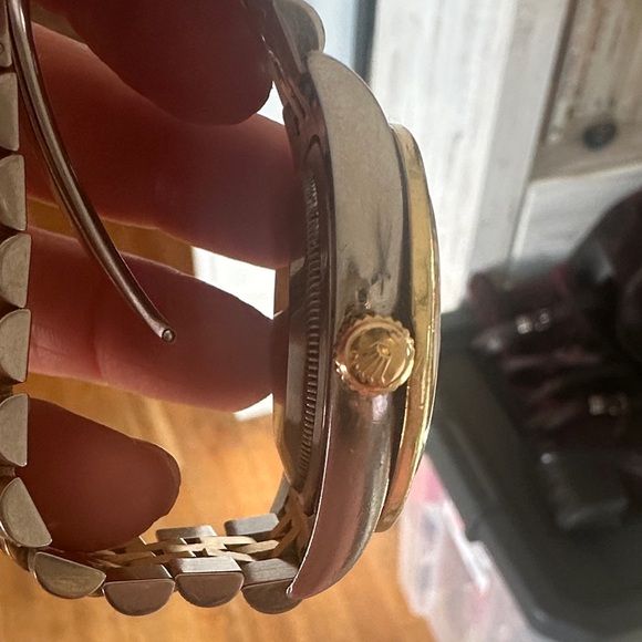 Rolex Datejust 18k Gold and Silver Watch with Diamond Accents - Picture 5 of 8